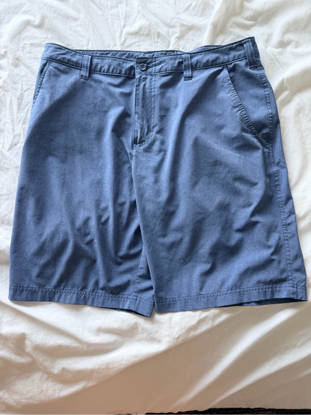 Champion Men's Slate Blue Flat-Front Shorts